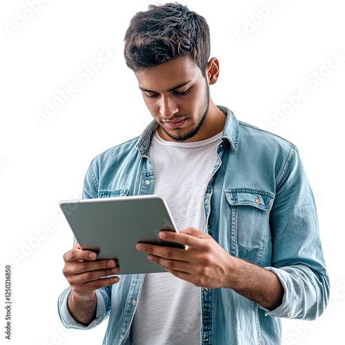 man with tablet computer