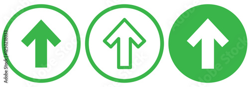 Free Download up arrow icons. up pointing sign. grow arrow  set. rising arrow set. - GFXLoad