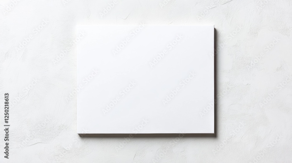 Blank canvas on a textured white background, ideal for creative projects and artwork Blank canvas on a textured white background, ideal for creative projects and artwork