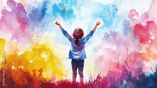 Wallpaper Mural happy young man jumping in the air Torontodigital.ca