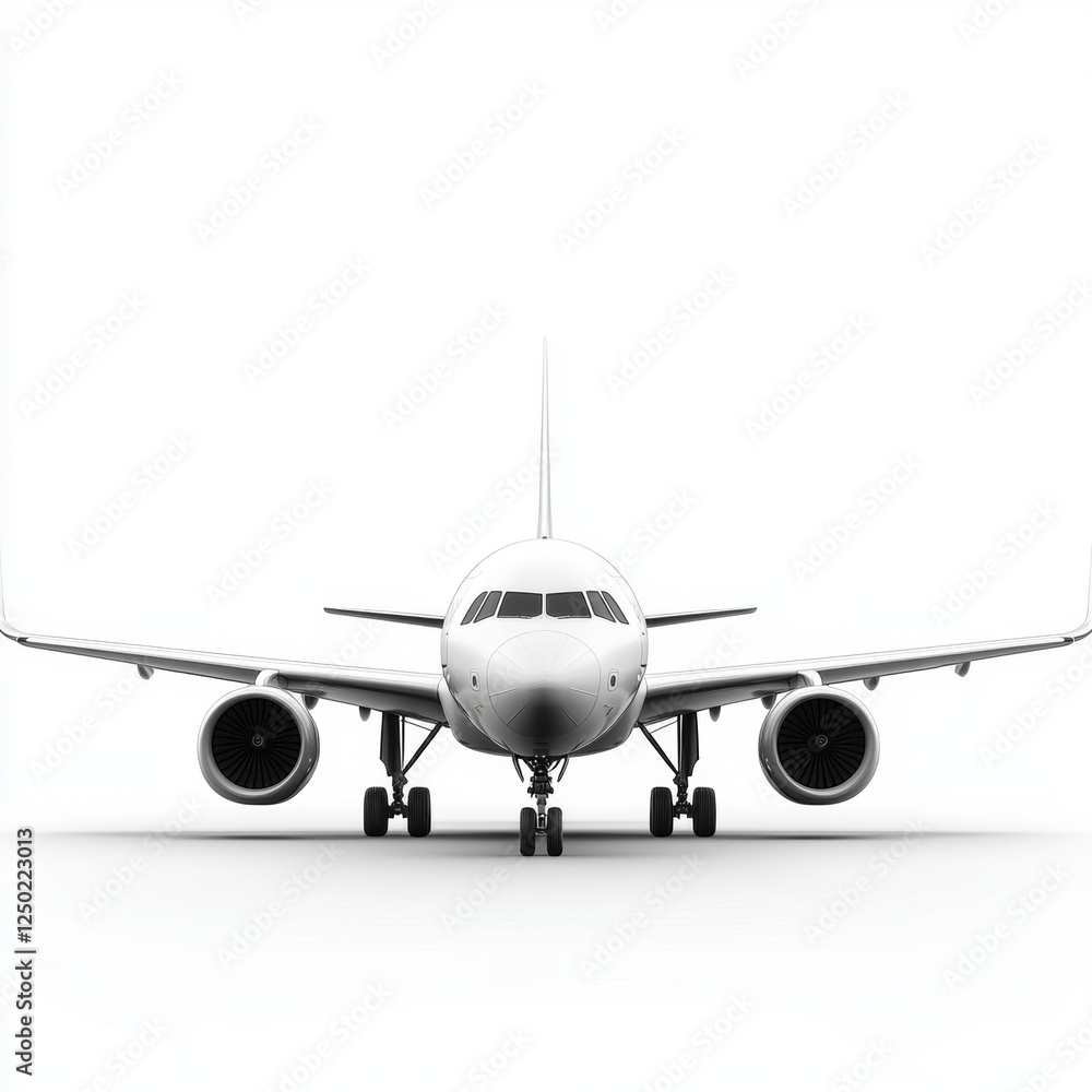 Modern airplane design with a clean look. Modern airplane design with a clean look.