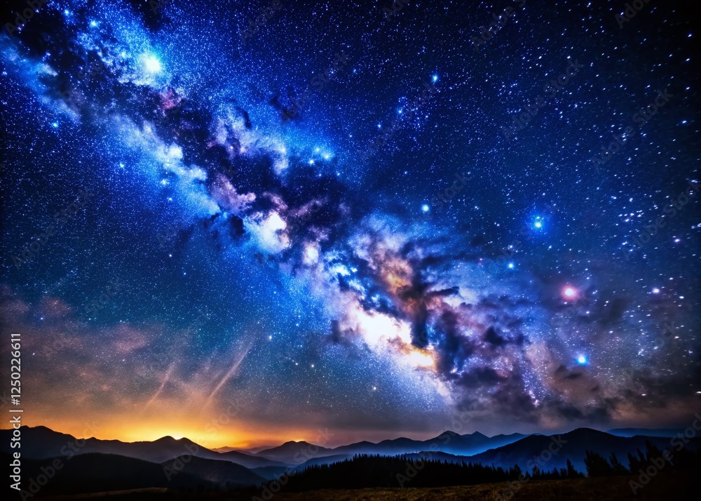 Majestic Night Sky: Sparkling Stars and Deep Galactic Beauty