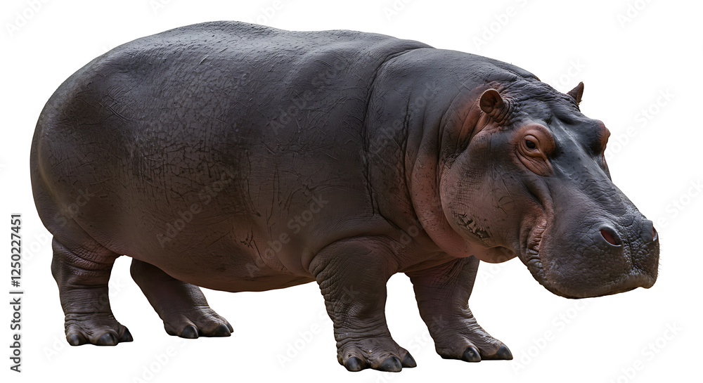 Majestic Hippopotamus: A Close-Up View of a Hippo Majestic Hippopotamus: A Close-Up View of a Hippo