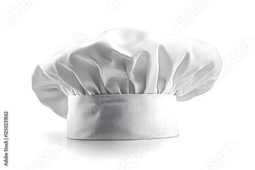 White chef hat isolated on white background