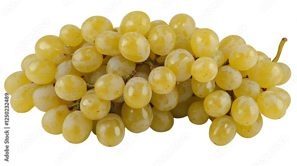 Fresh yellow grapes isolated on white Fresh yellow grapes isolated on white