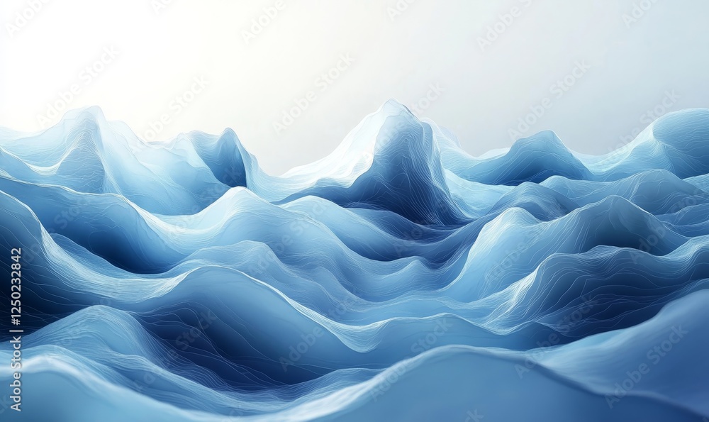 Obraz premium Abstract textured waves in dynamic polygonal layouts, vector illustration, Generative AI