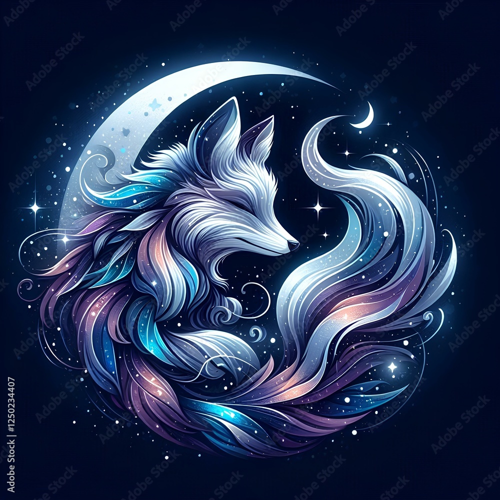 Mystical Celestial Fox Logo Mystical Celestial Fox Logo