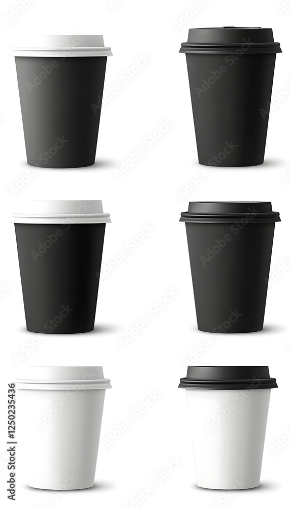 Blank Coffee Cups Mockup Set Blank Coffee Cups Mockup Set
