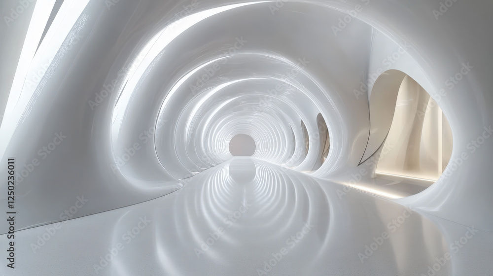 Fototapeta premium Futuristic Elegance High-Definition Abstract Design with Curved Lines and Soft Lighting