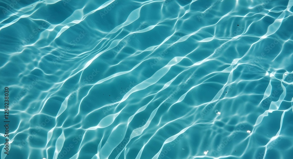 Obraz premium Sunlight Reflecting on Clear Blue Water Creating Ripples and Patterns