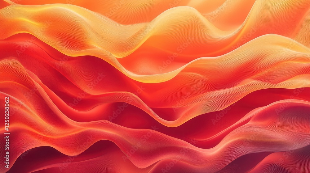 Obraz premium Abstract Orange and Red Waves Texture Background.