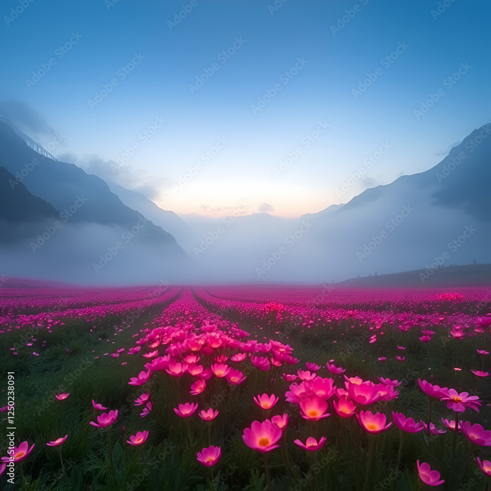 Obraz premium sunset in the mountains