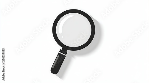 Simple magnifying glass icon on white background (1)