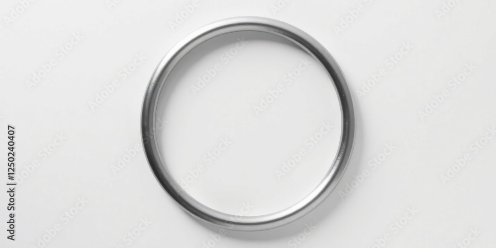 Simple Metal Ring on White Background, Perfect for Minimalist Designs Simple Metal Ring on White Background, Perfect for Minimalist Designs
