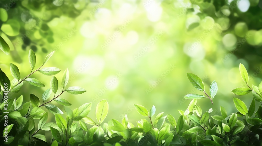 Lush Green Foliage Background with Bokeh Lights for Product Mockups and Design Overlays Lush Green Foliage Background with Bokeh Lights for Product Mockups and Design Overlays