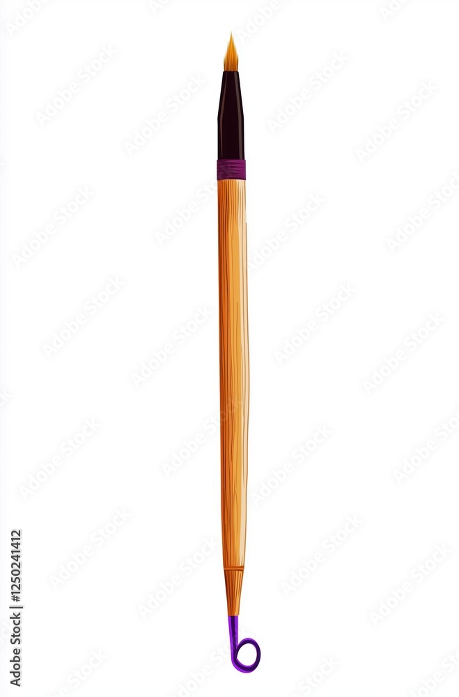 Stylish Artistic Brush with Unique Handle for Creative Painting in Bright Colors Stylish Artistic Brush with Unique Handle for Creative Painting in Bright Colors