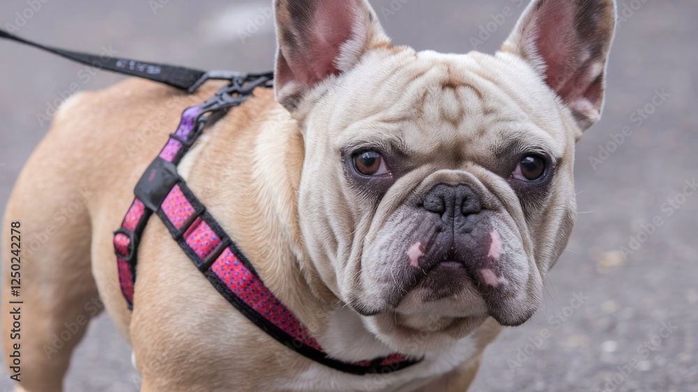 English bulldog portrait, French bulldog puppy, English bulldog puppy, A French Bulldog resting on a soft rug, embodying the breed's playful nature and adorable appearance. English bulldog portrait, French bulldog puppy, English bulldog puppy, A French Bulldog resting on a soft rug, embodying the breed's playful nature and adorable appearance.