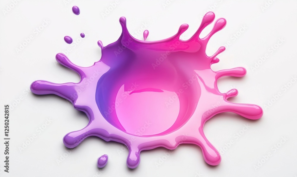 Pink purple paint splash on white background; design element Pink purple paint splash on white background; design element