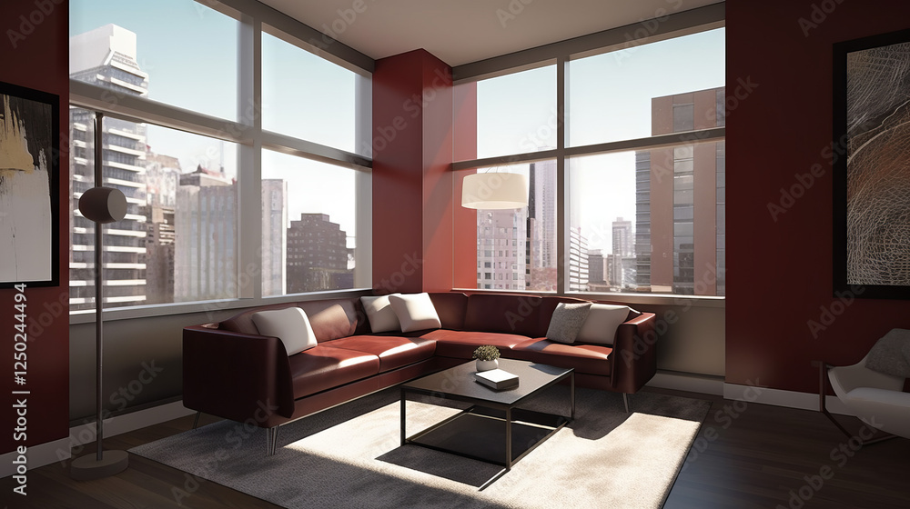 Fototapeta premium A grand traditional mansion with a symmetrical facade, a circular driveway