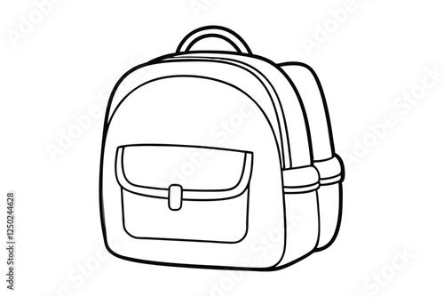 Line art of adventure backpack vector style illustration2.eps