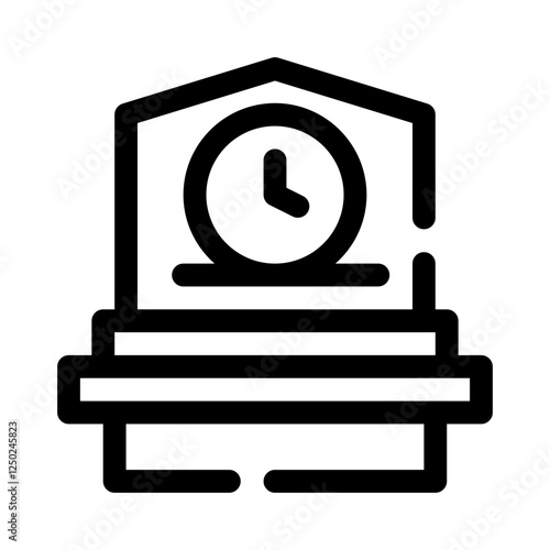 Clock tower line icon