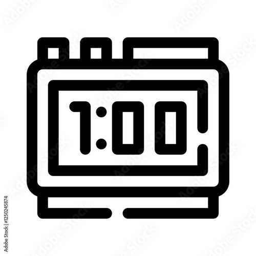 Digital clock line icon