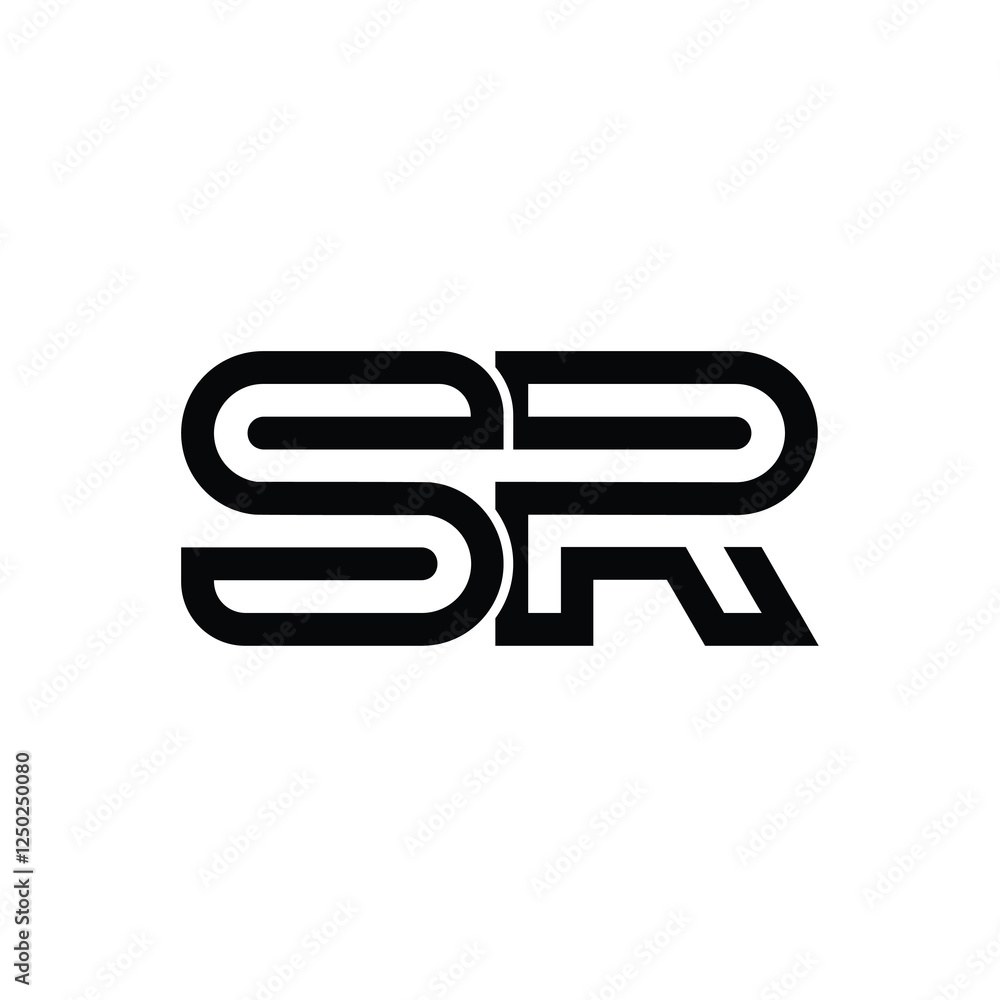 SR monogram logo design letter text name symbol monochrome logotype alphabet character simple logo SR monogram logo design letter text name symbol monochrome logotype alphabet character simple logo