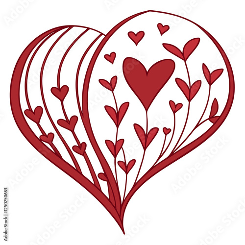 Valentine red heart icon. Heart shape Isolated on white background.