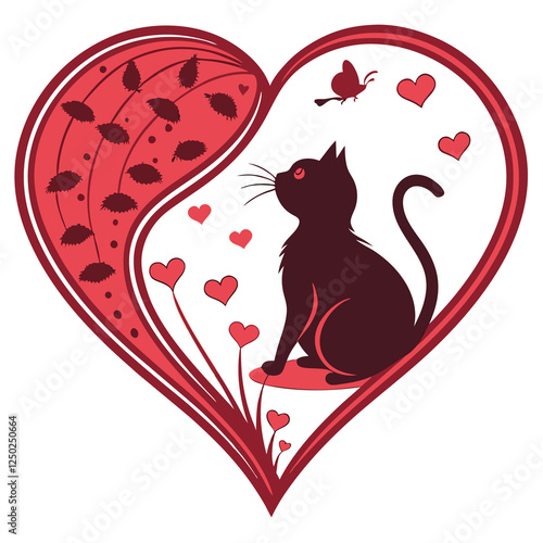 Valentine red heart icon. Heart shape Isolated on white background.