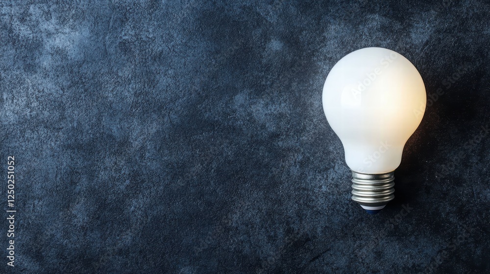Bright Light Bulb Against Dark Textured Background for Inspiration Bright Light Bulb Against Dark Textured Background for Inspiration