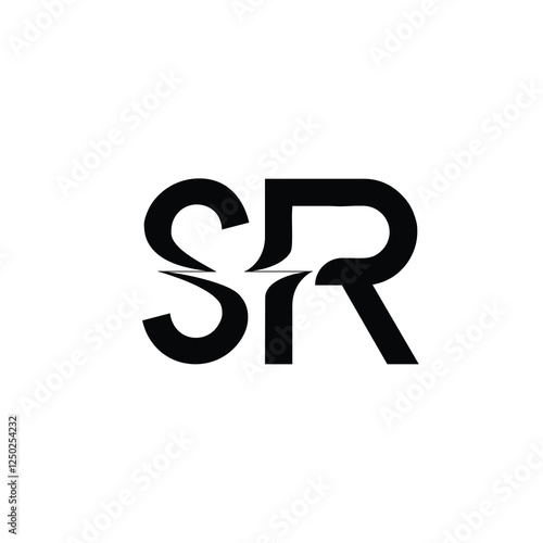 SR monogram logo design letter text name symbol monochrome logotype alphabet character simple logo