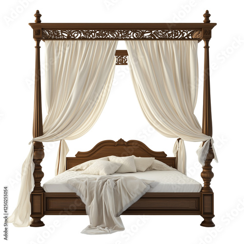 Bed isolated on transparent background 