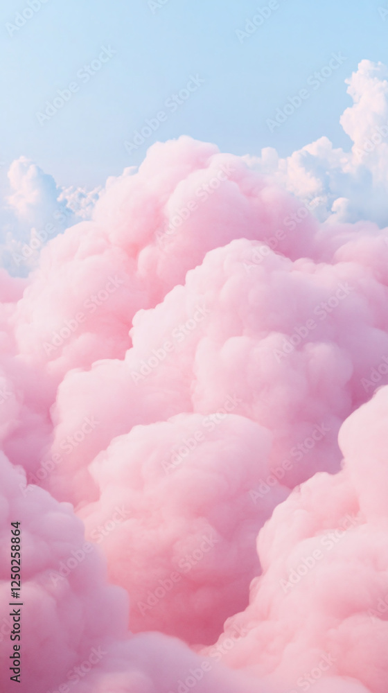 Pink Cotton Candy Cloudscape: A Whimsical Sky - Phone Wallpaper Pink Cotton Candy Cloudscape: A Whimsical Sky - Phone Wallpaper