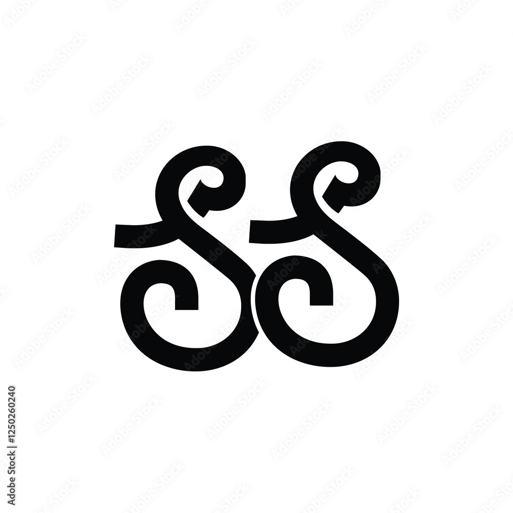 SS monogram logo design letter text name symbol monochrome logotype alphabet character simple logo SS monogram logo design letter text name symbol monochrome logotype alphabet character simple logo
