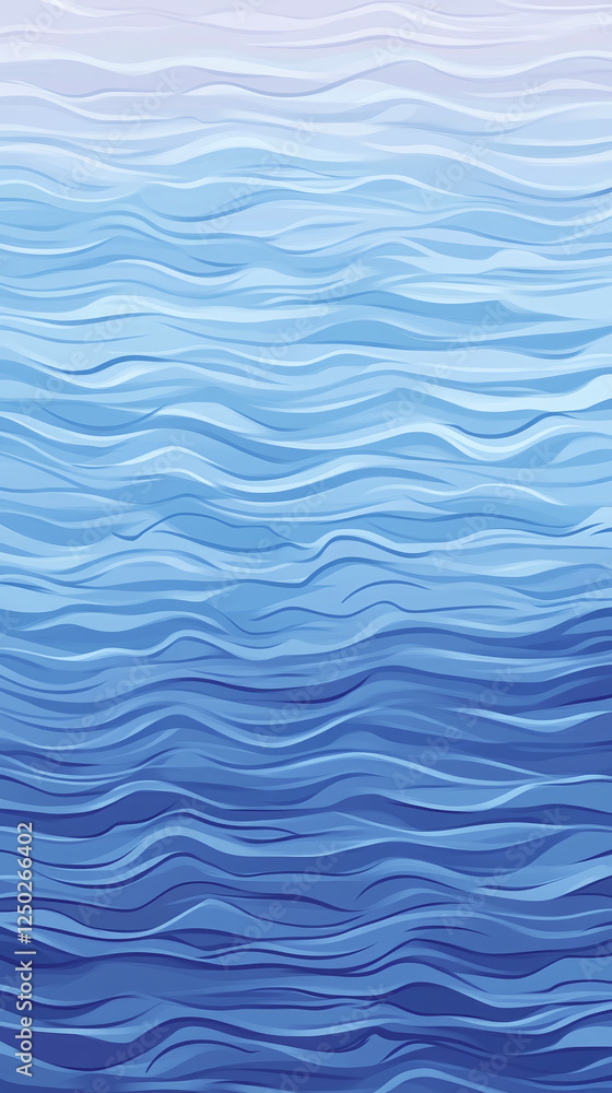 Abstract Blue Water Waves Pattern - Phone Wallpaper