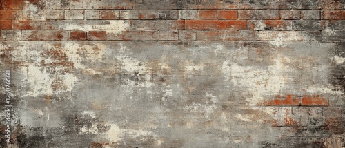 Aged Brick Wall Texture with Vintage Charm and Rich Color Variations photo