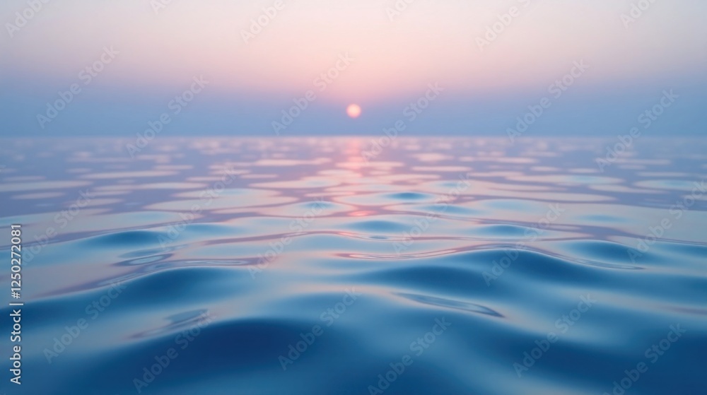 Serene Ocean Surface at Sunset Gentle Waves Reflecting Soft Pink and Blue Hues Serene Ocean Surface at Sunset Gentle Waves Reflecting Soft Pink and Blue Hues