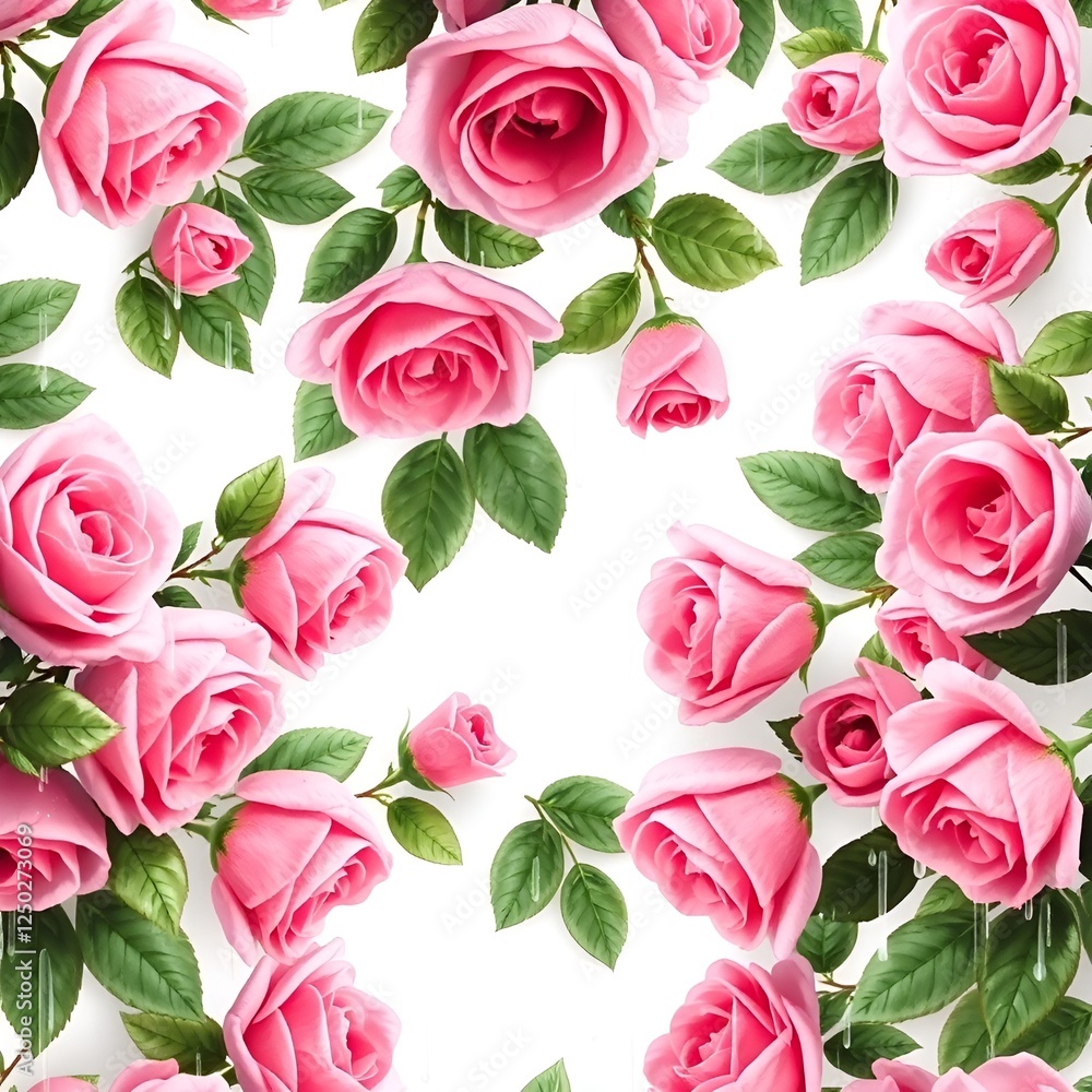 Naklejka premium seamless pattern with roses