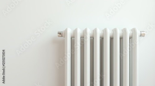 Wallpaper Mural Classic White Radiator Against Plain Wall in Minimalist Interior Design Torontodigital.ca