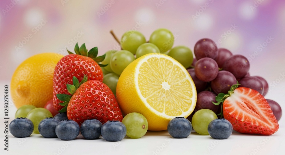 From juicy oranges to plump blueberries, this collection of fresh fruits, arranged in an overlapping pattern against a light backdrop, offers a visual guide to nutritious eating From juicy oranges to plump blueberries, this collection of fresh fruits, arranged in an overlapping pattern against a light backdrop, offers a visual guide to nutritious eating