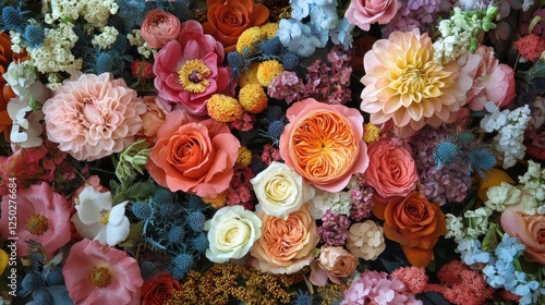 Wallpaper Mural Colorful Floral Arrangement for Couples Workshop Torontodigital.ca