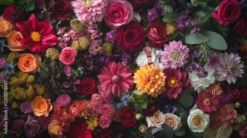 Wallpaper Mural Vibrant Floral Arrangement Workshop Setting Torontodigital.ca