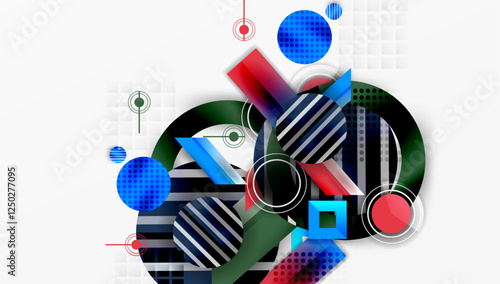 Dynamic complex geometric abstract background