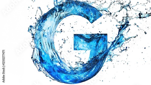 Water Letter G Splash