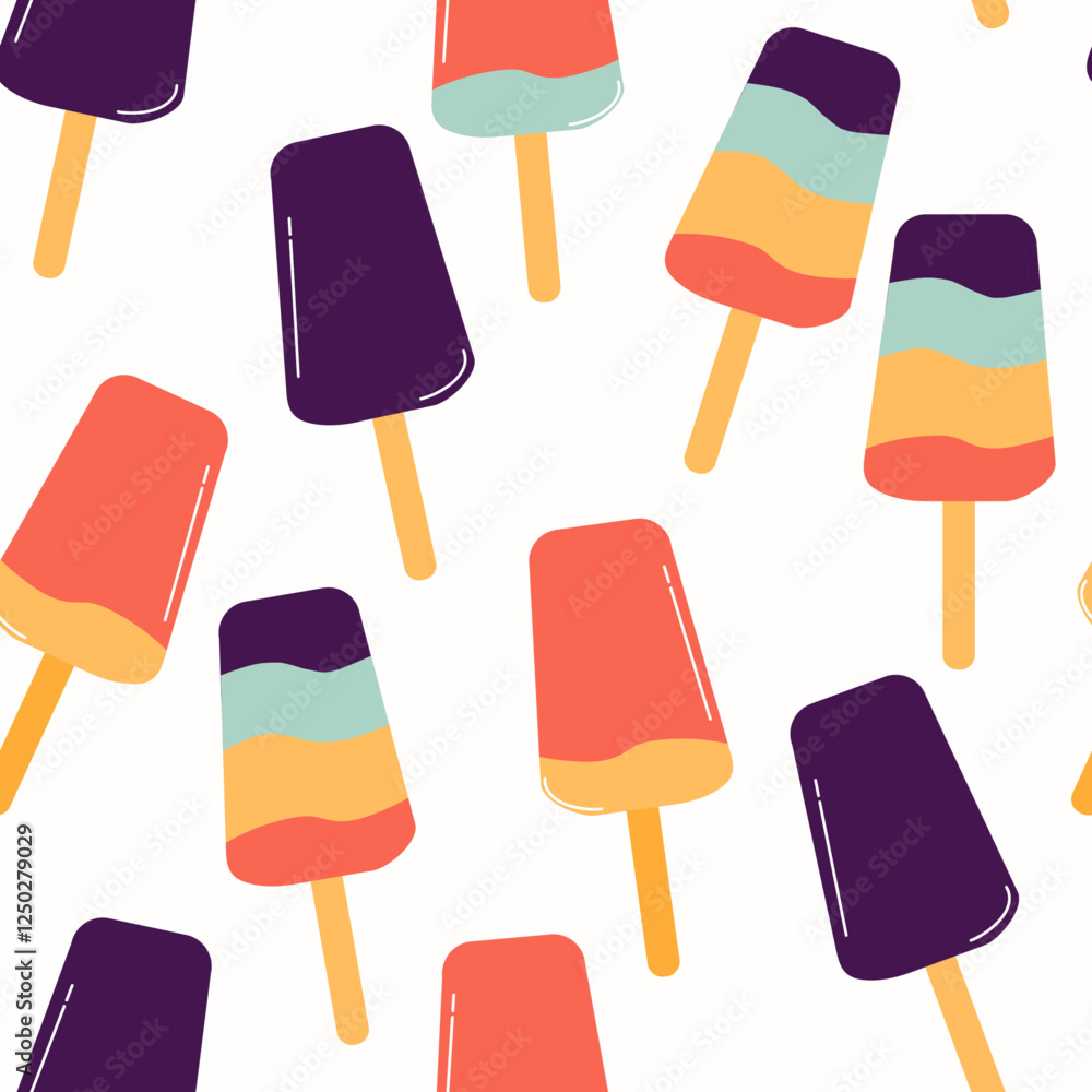 Ice Cream summer seamless pattern background for packaging and decoration Ice Cream summer seamless pattern background for packaging and decoration