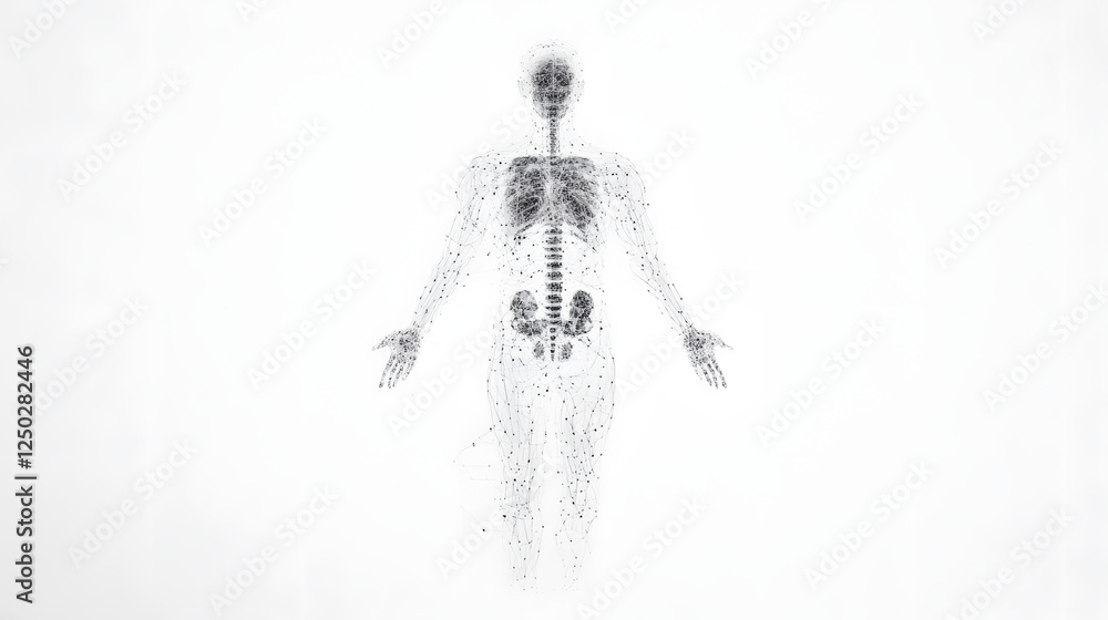 Transparent human with visible AI data streams.
Transparent human with visible AI data streams.