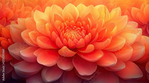 Vibrant close-up of blooming orange lotus flowers with soft background lighting and colors