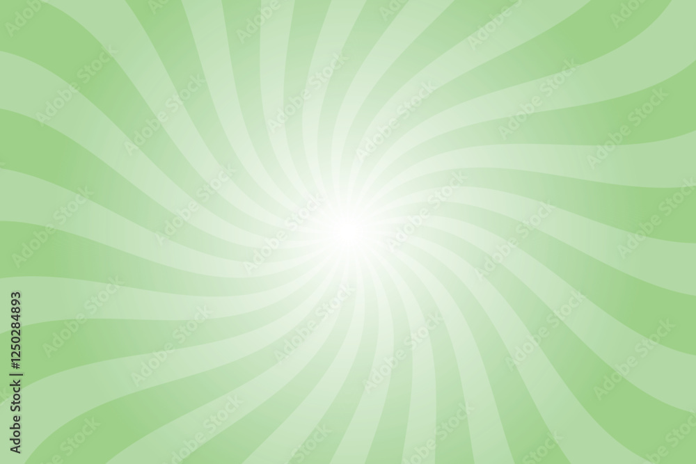 Green background with white sun ray. Pattern of starburst. Abstract light green texture with light of sunburst. Radial beam of sunlight. Retro background with flash. Design of sunbeams. Green background with white sun ray. Pattern of starburst. Abstract light green texture with light of sunburst. Radial beam of sunlight. Retro background with flash. Design of sunbeams.