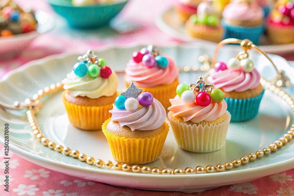 Sparkling Charm Bracelet on a Plate of Delicious Cupcakes - Sweet Treats & Jewelry Photography Sparkling Charm Bracelet on a Plate of Delicious Cupcakes - Sweet Treats & Jewelry Photography