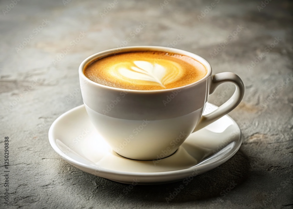 Fototapeta premium Studio Shot: Creamy White Coffee in Minimalist Setting